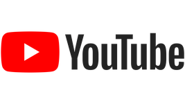 YouTube 界面与 Logo 示意图