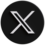X 平台界面与 Logo 示意图